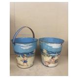 J CHEIN sand buckets one missing handle