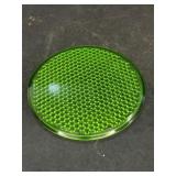 Green glass coaster