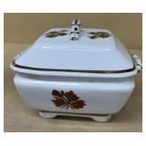 Iron stone  tea leaf covered dish