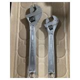 Craftsman wrenches, 12 inch and 10 inch