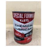 KLOTZ chemical racing lubricant advertising can