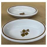 Ironstone tea, leaf serving dishes
