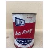 UNICO antifreeze advertising can empty