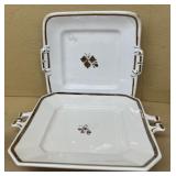 Ironstone tea leaf serving plates