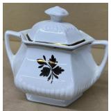 Adams, iron stone, tea, leaf sugar dish