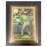 1987 Mark McGwire Topps rookie card