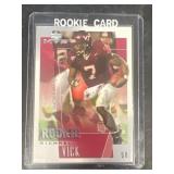 2001 Michael Vick, upper deck rookie card football