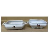 Ironstone tea, leaf serving dishes