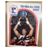 Karl Malone autographed 1989 All-Star game