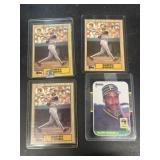 Barry Bonds rookie baseball card lot