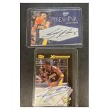 Jalen Rose fleer ultra autographed card and JD