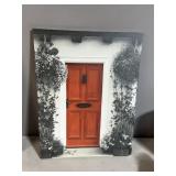 Home decor, canvas, picture of door