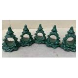 Ceramic Christmas tree napkin holders