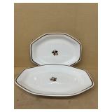 Ironstone tea, leaf platters