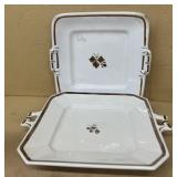 Ironstone tea leaf serving plates