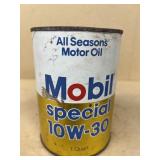 MOBIL special motor oil advertising can empty