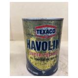 Texaco Haviland advertising can