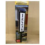 Solar powered address, light brand new
