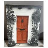 Home decor, canvas, picture of door