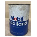 MOBILAND farm engine oil advertising can full