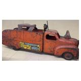 MARX fire truck ride toy vintage no steering wheel