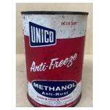 UNICO antifreeze advertising can empty