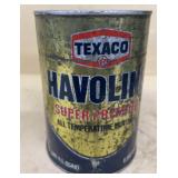 Texaco Haviland advertising can