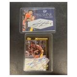 Jalen Rose fleer ultra autographed card and JD