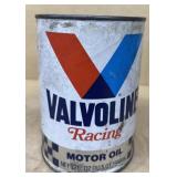 Valvoline racing motor oil FULL advertising can