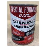 KLOTZ chemical racing lubricant advertising can