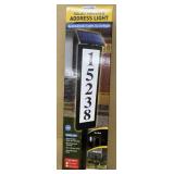 Solar powered address, light new inbox