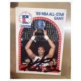 Karl Malone autographed 1989 All-Star game
