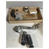 Motorcycle handle grips, kickstand, and Harley