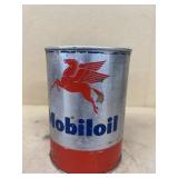 MOBILOIL advertising oil can empty