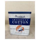 First aid absorbent cotton advertising can
