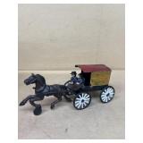 Cast iron Amish horse and buggy