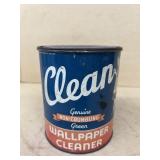 Clean wallpaper cleaner advertising can