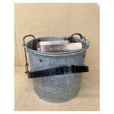 Galvanized mop, bucket