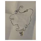 Sterling silver 925 necklace B pendant