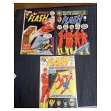 The flash DC comic books issued 213, 212 and 217