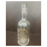 Hudson old natural whiskey bottle