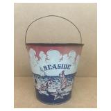 Seaside sand, bucket, metal vintage