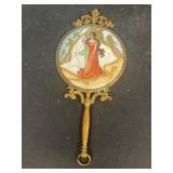 Enameled antique mirror