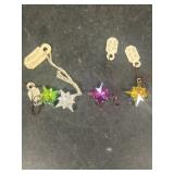 Colored star pendants