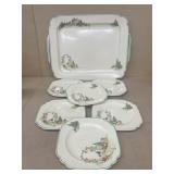 Platter and and plates, vintage-local pickup