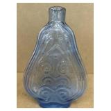 Early Aqua Scroll flask, Blown