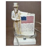 Uncle Sam pledge allegiance bank