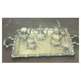 Silver plated, miniature tea set