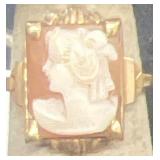 10K Gold cameo ring size 5--Cash only at Pickup