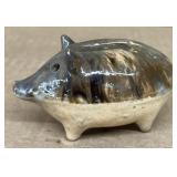Early Glazed pottery pig bank